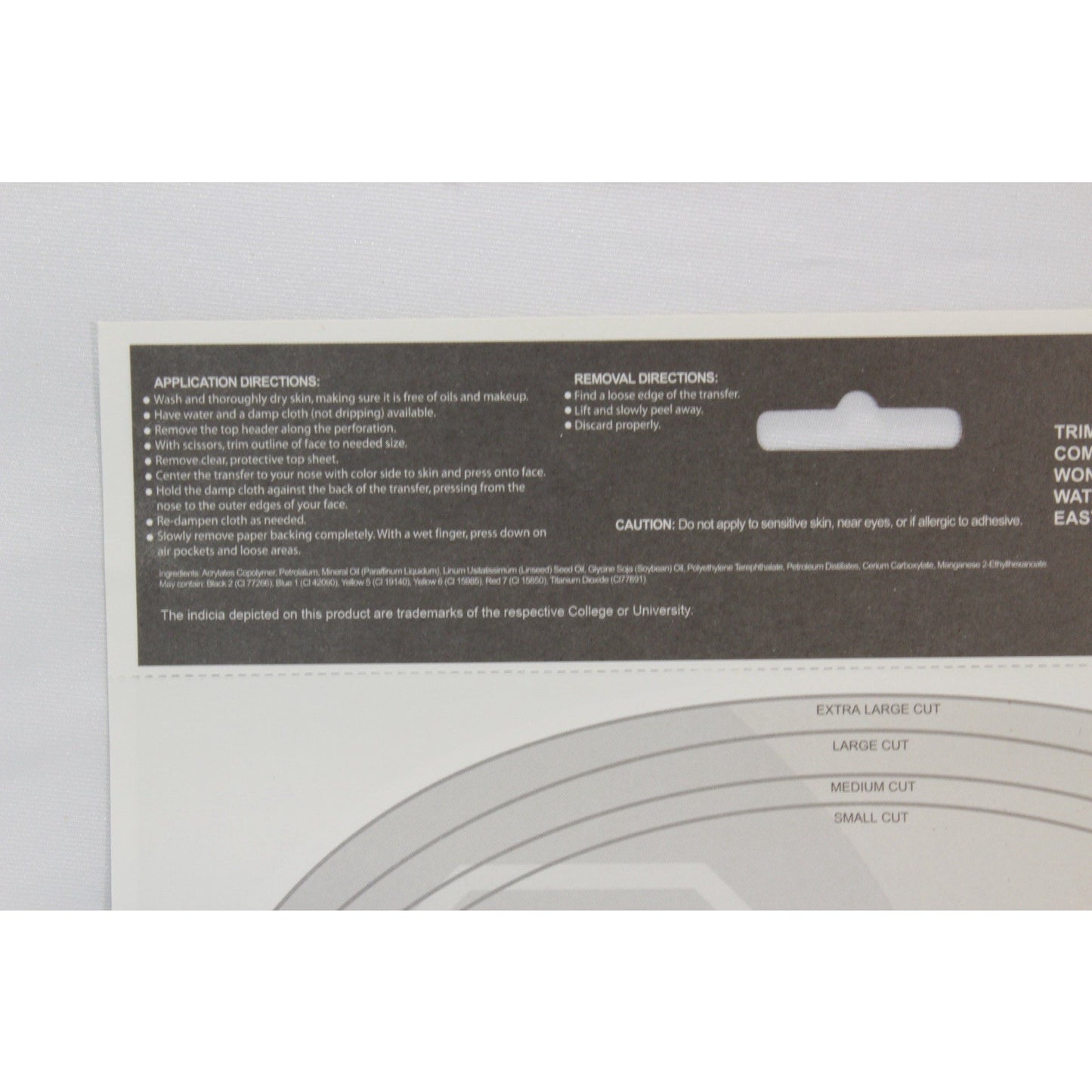 Ohio State Buckeyes College Game Day Face Temporary Tattoo NFL Football Tattoos