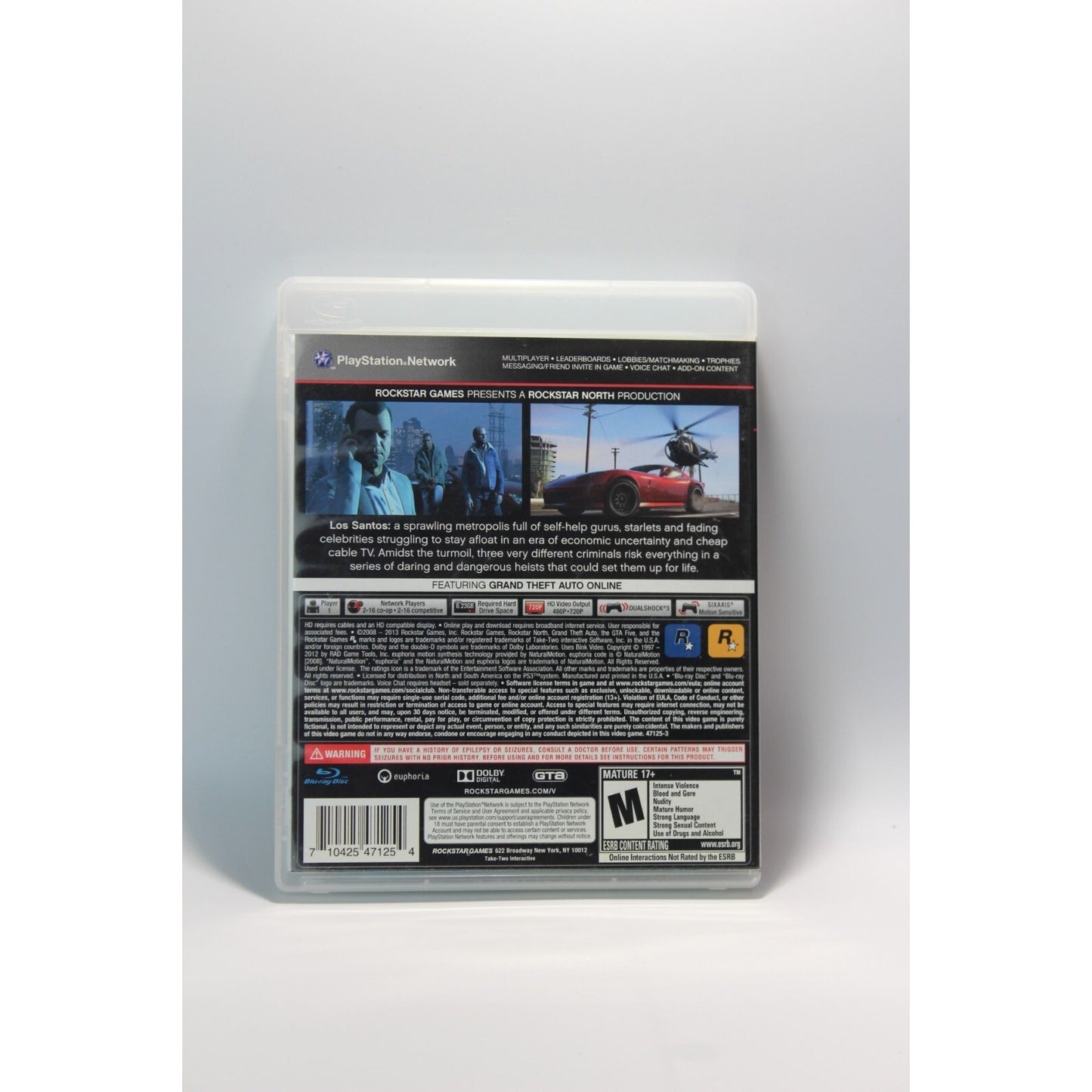 Grand Theft Auto V PlayStation 3 GTA 5 PS3 Tested Video Game Used