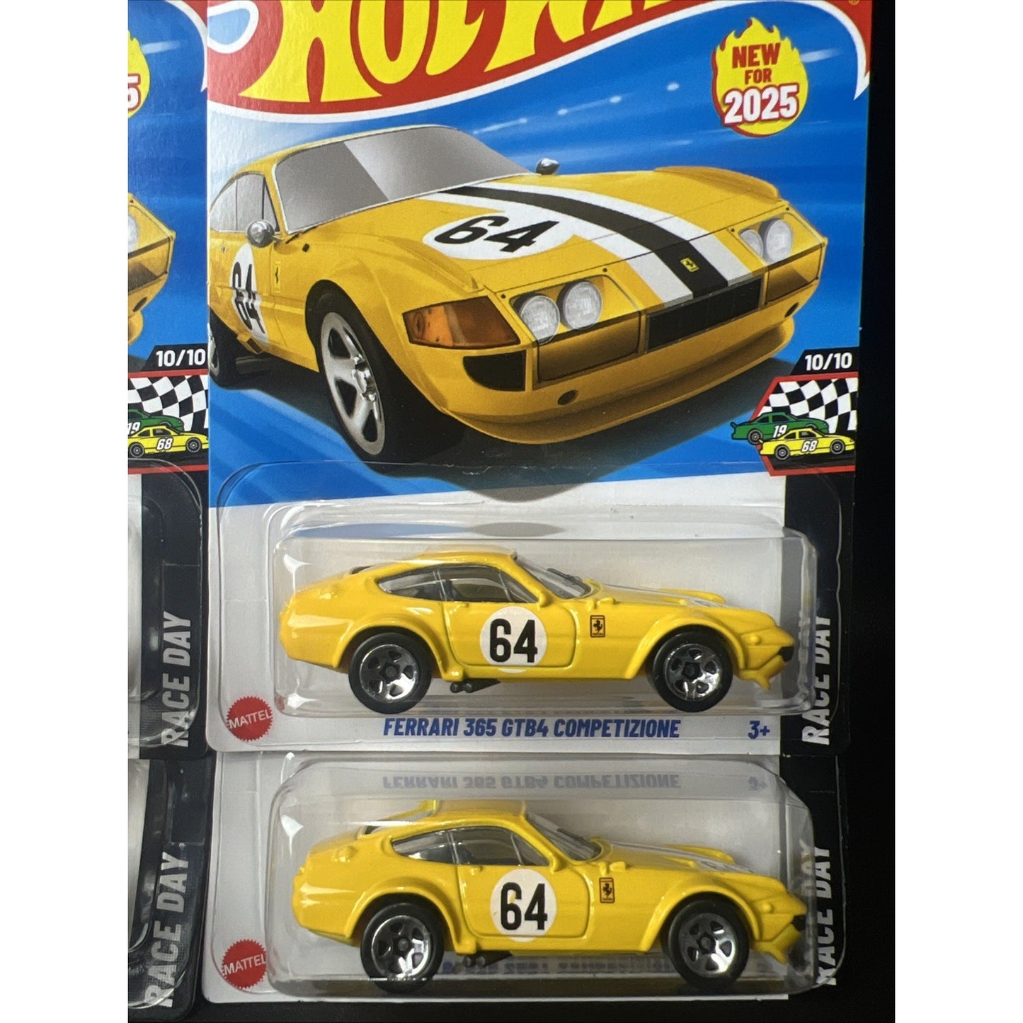 Lot Of 4 2025 Hot Wheels Ferrari 365 GTB4 Competizione 222/250 Yellow 4 Pack