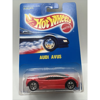 Hot Wheels 1992 Red Audi Avus 5 Spokes Collector 453 Die Cast Car Model
