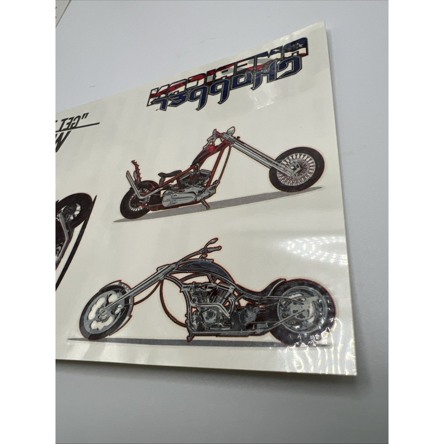 Neo Discovery American Chopper Motorcycle Temporary Tattoos Harley 5 Sheets