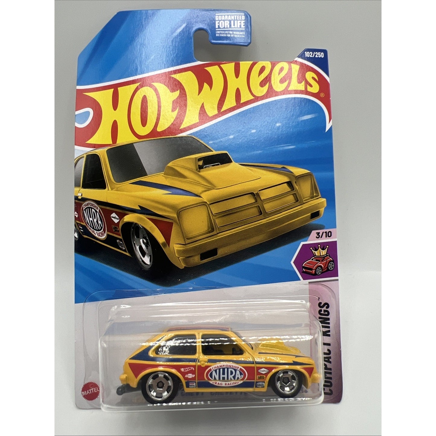 2025 Hot Wheels Compact Kings 3/10 NHRA Drag Racing ‘76 Chevy Chevette #102 Car