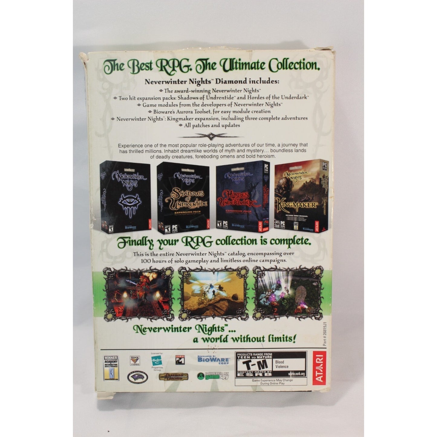 PC Neverwinter Nights Diamond Atari Used Tested Video Game RPG Classic Fantasy