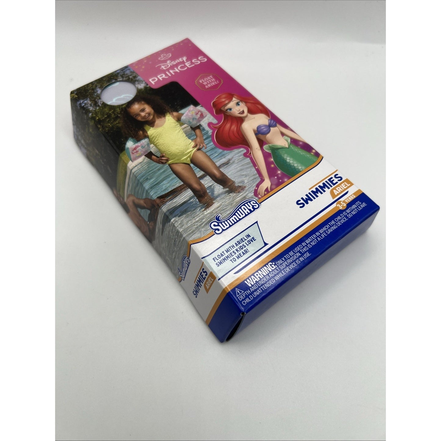 SwimWays Disney Princess Ariel Swimmies Arm Floaties for Kids 3-5 Pool Swim Help