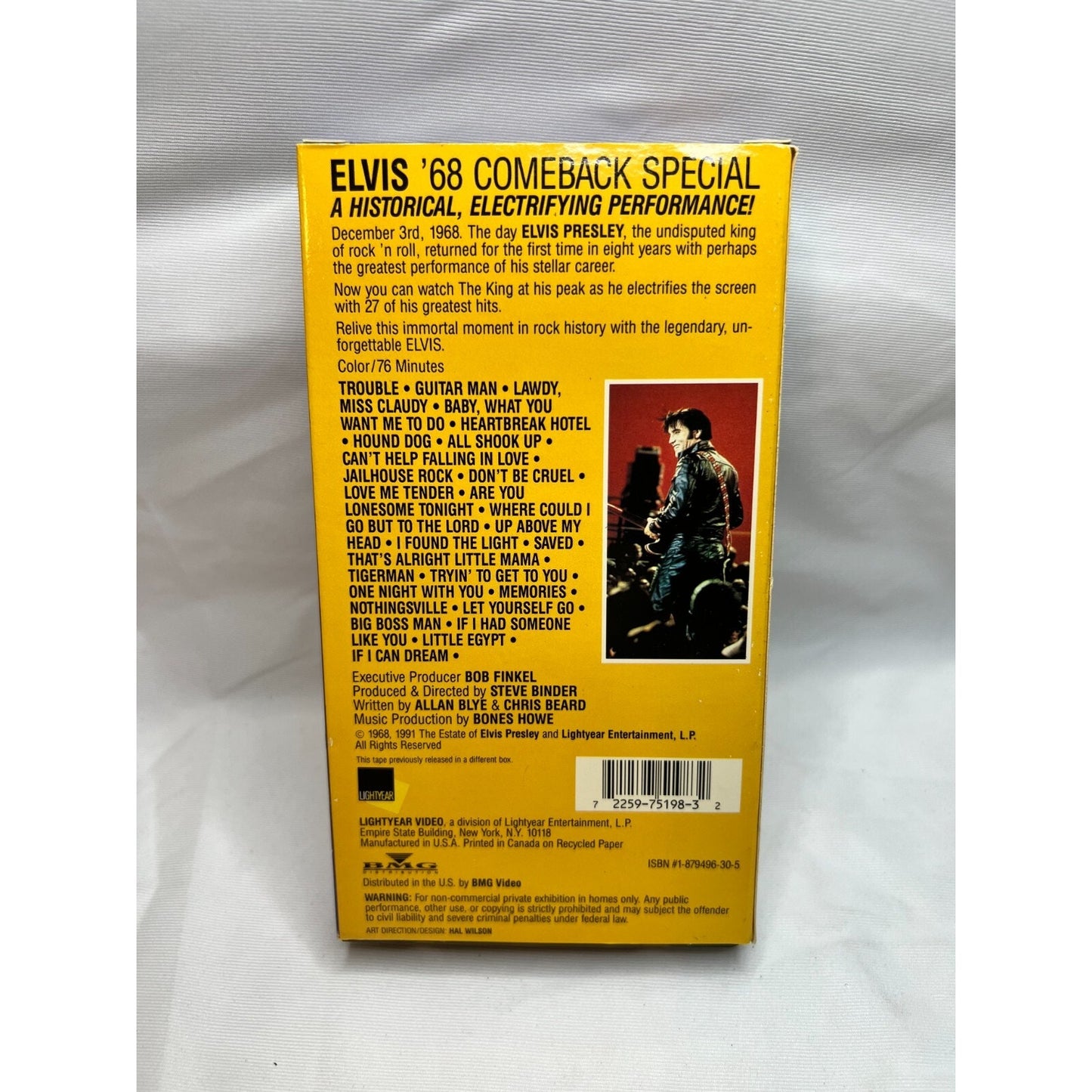 Elvis Presley The Concert Collection 3 VHS Set Tested Video Tapes Used