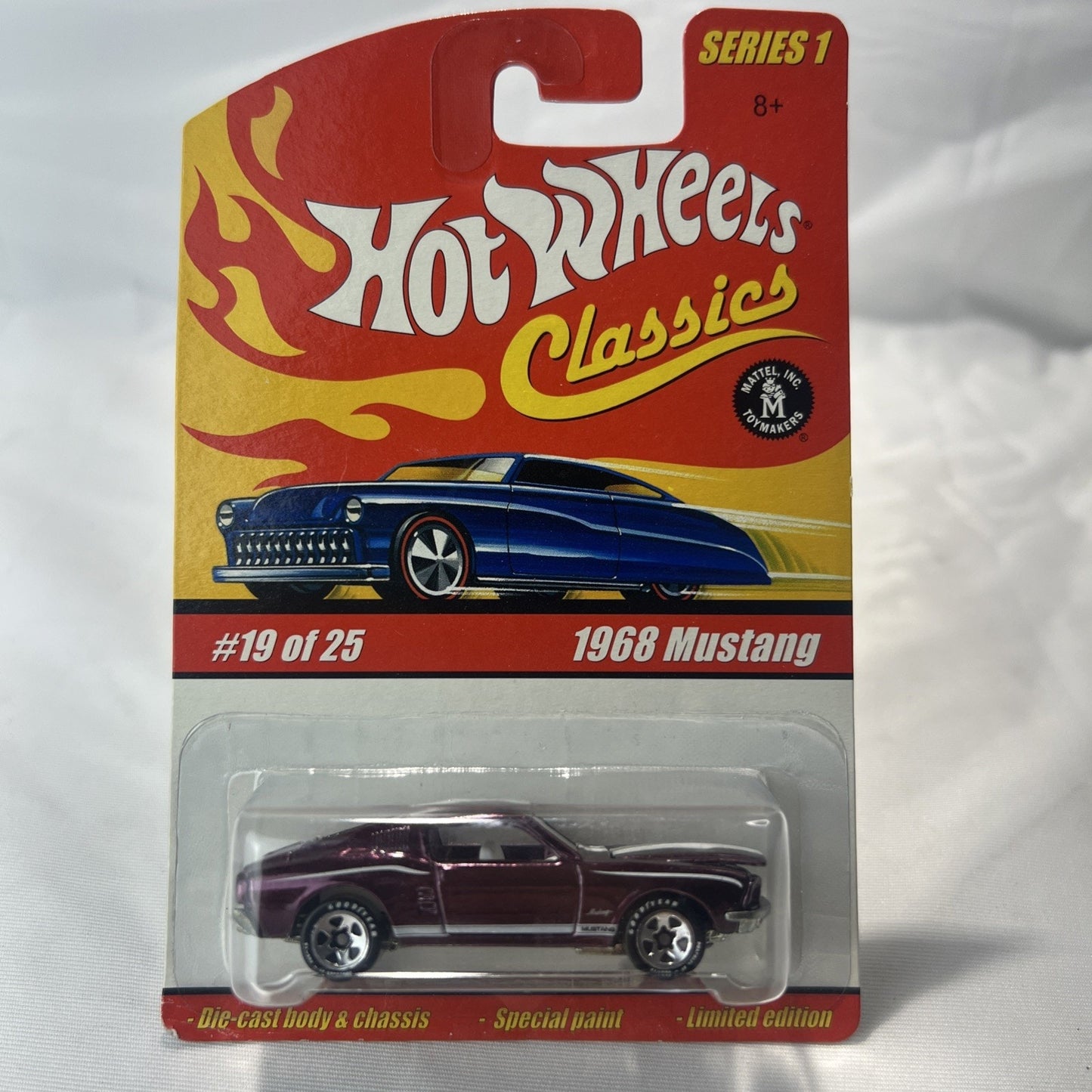 Hot Wheels 68 1968 Ford Mustang Classics Car #19 of 25 Series 1 Pink