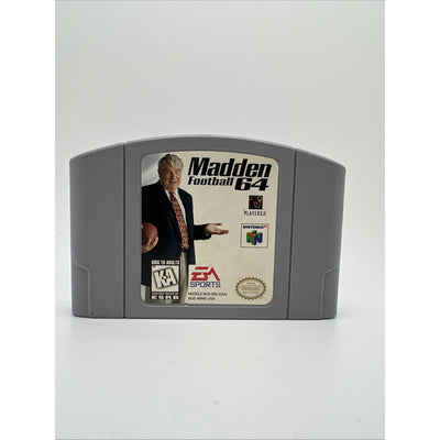 Madden Football 64 Nintendo N64 Video Game Cartridge Only Used