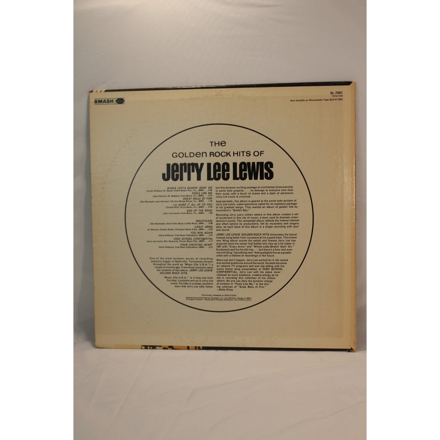 The Golden Rock Hits of Jerry Lee Lewis Record Tested Music Album Used