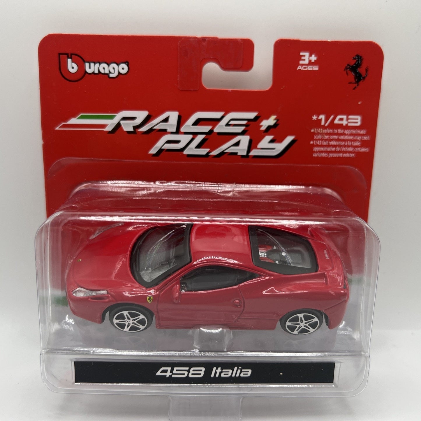 Bburago Race And Play Red 458 Italia 1/43 Die cast Toy Car Model Ferrari