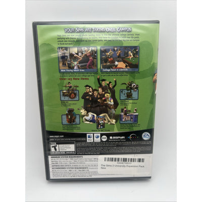 The Sims 2 University Expansion Pack PC Video Game For Computer CD Brand New