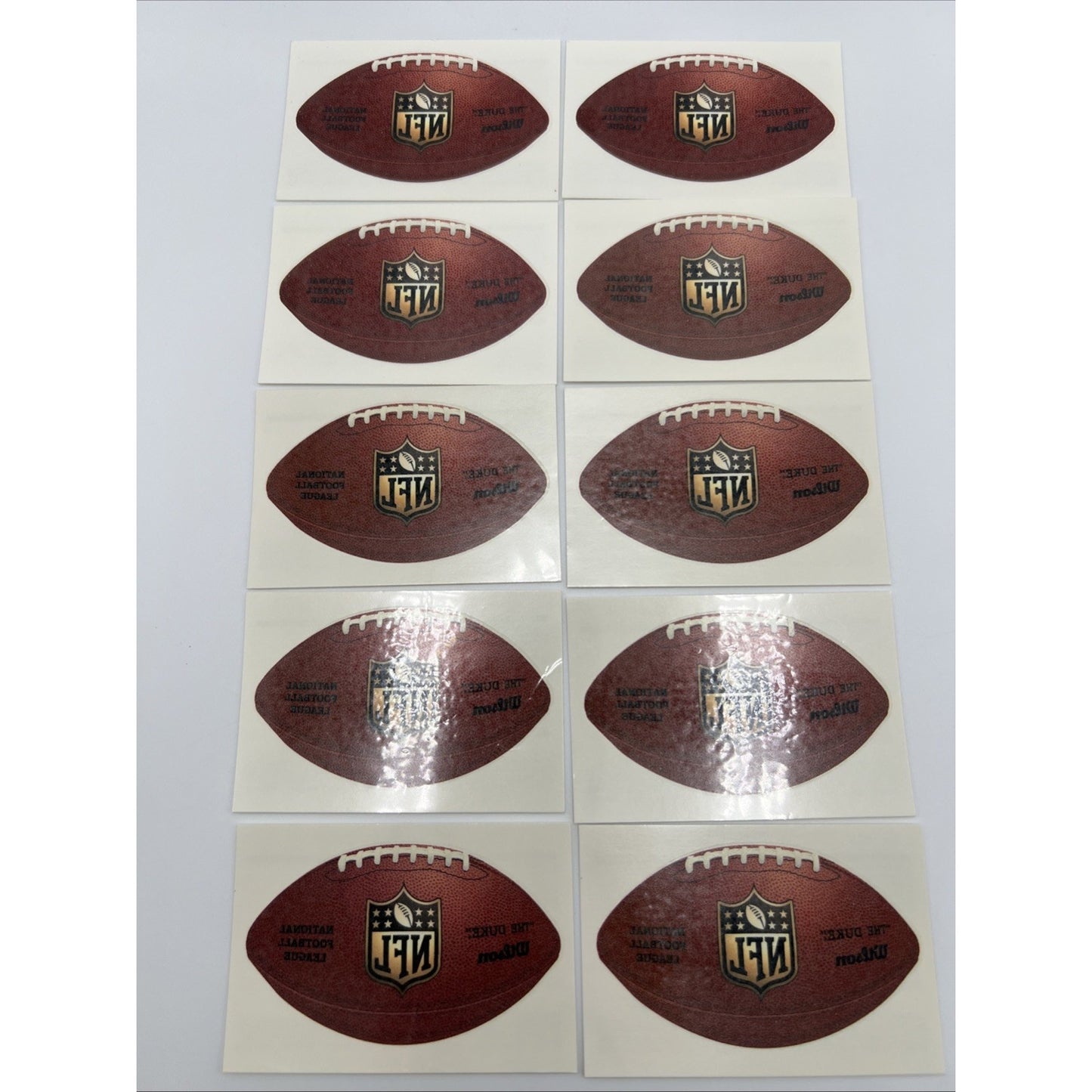 NFL 10 Pack Temporary Tattoos Face & Body Football Ball Sport Tattoo Wilson