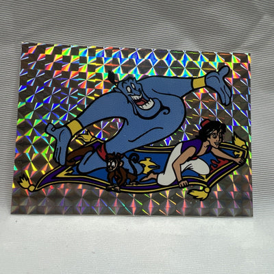 Disney Aladdin Magic Carpet Genie Vending Machine Sticker Prism 1990's Vintage