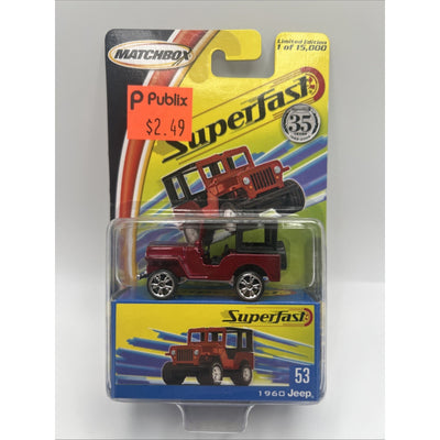 Jeep 2004 Matchbox Superfast 35 Years #53 1960 1:64 Chrome Wheels Die Cast Car