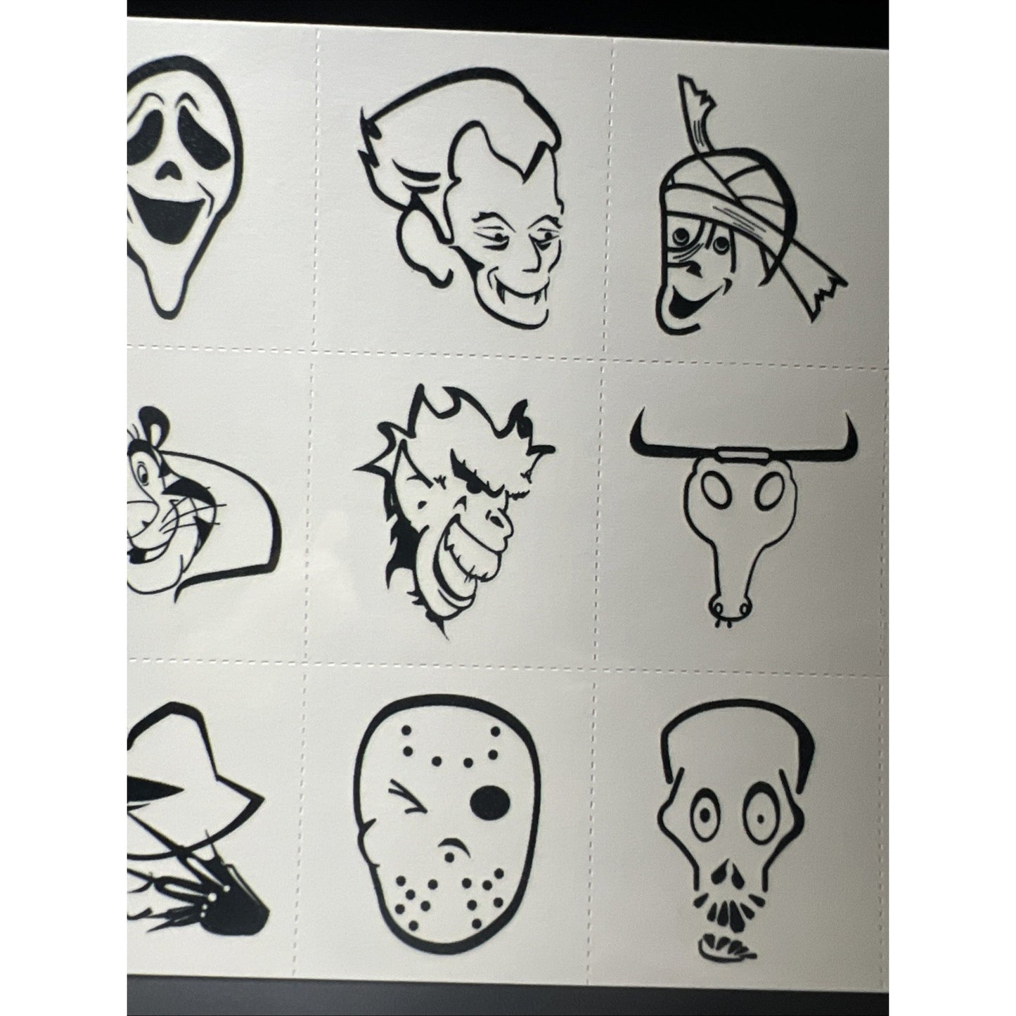 Rare Vintage Kellogg Cereal Temporary Tattoos Halloween Theme Tattoo 6 Pack