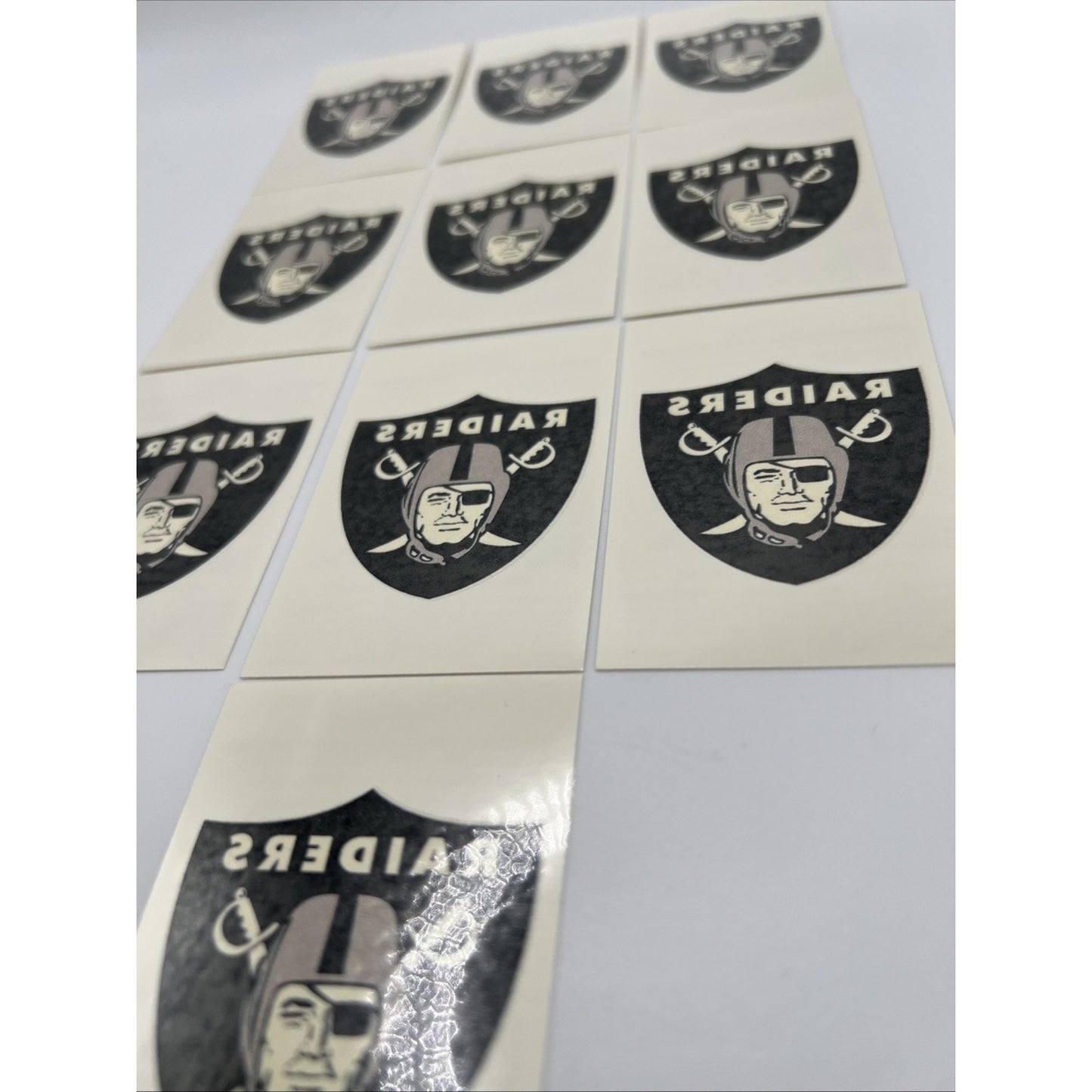NFL Oakland Las Vegas Raiders Temporary Tattoo Pack Of 10 Face Tattoos Football