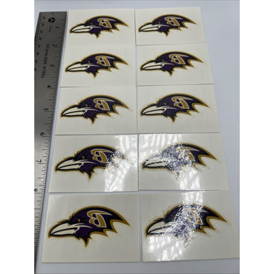 NFL Baltimore Ravens Temporary Tattoo Pack Of 10 Face Body Tattoos Football