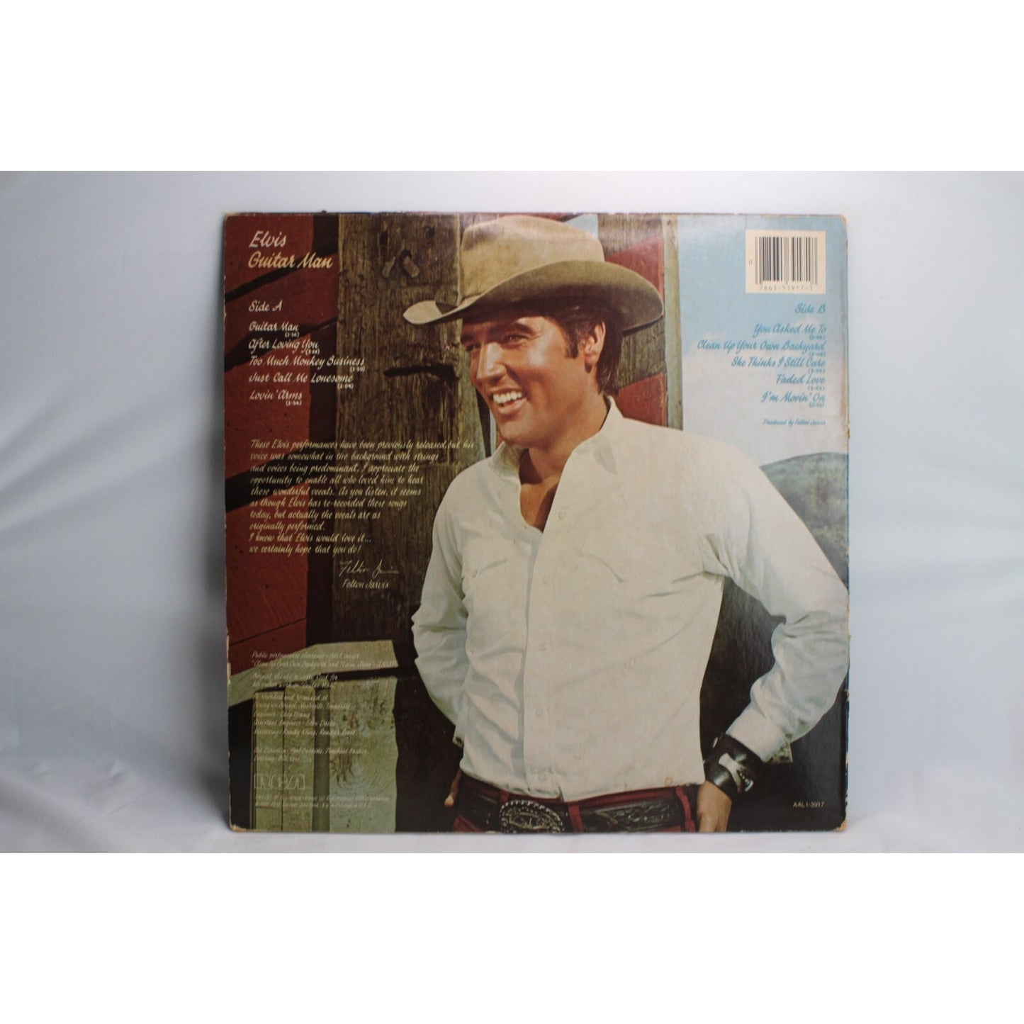 Elvis Presley Guitar Man Vinyl Record Album Tested Used