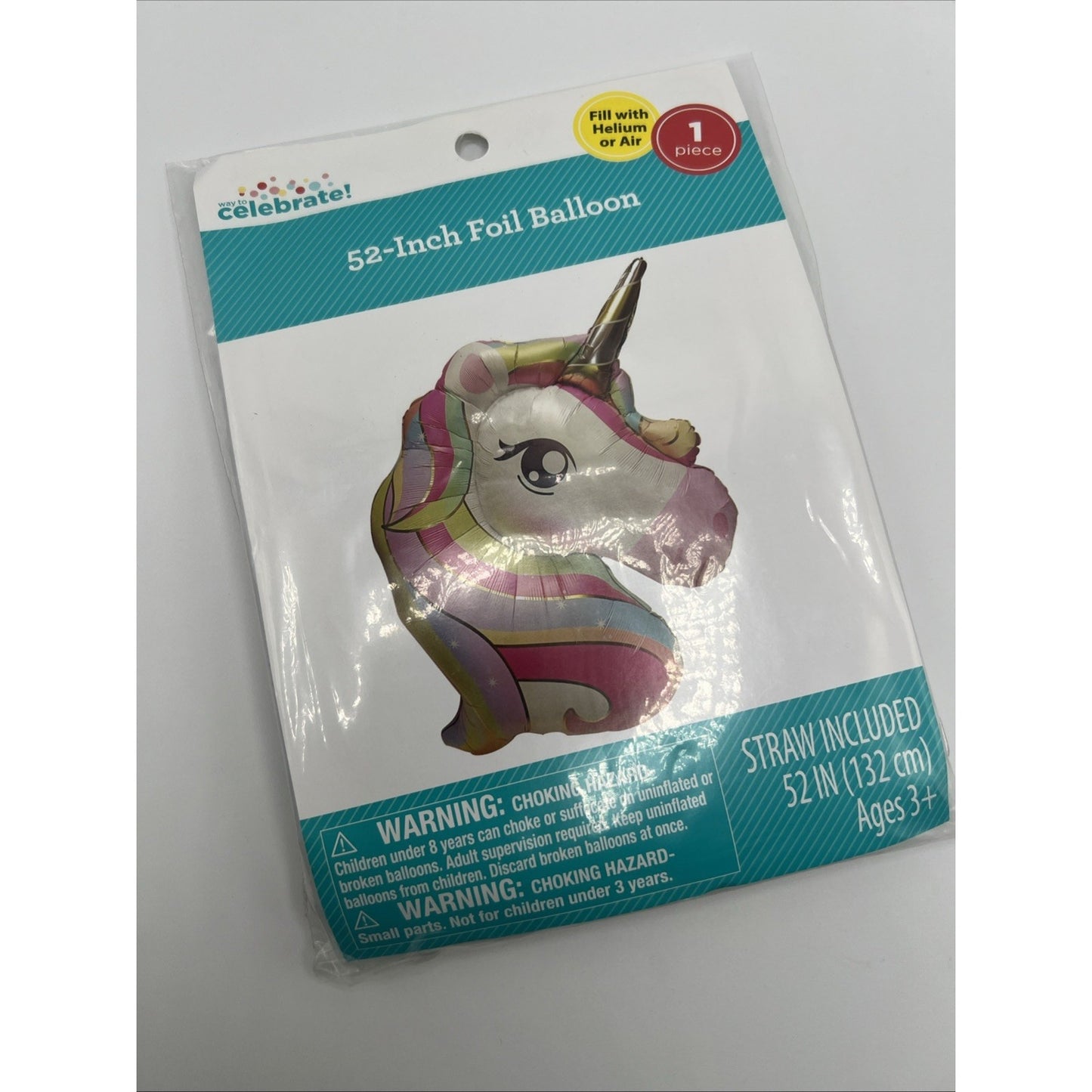 52” Inch Giant Unicorn Foil Balloon Celebrate Party Decoration Air Rainbow New