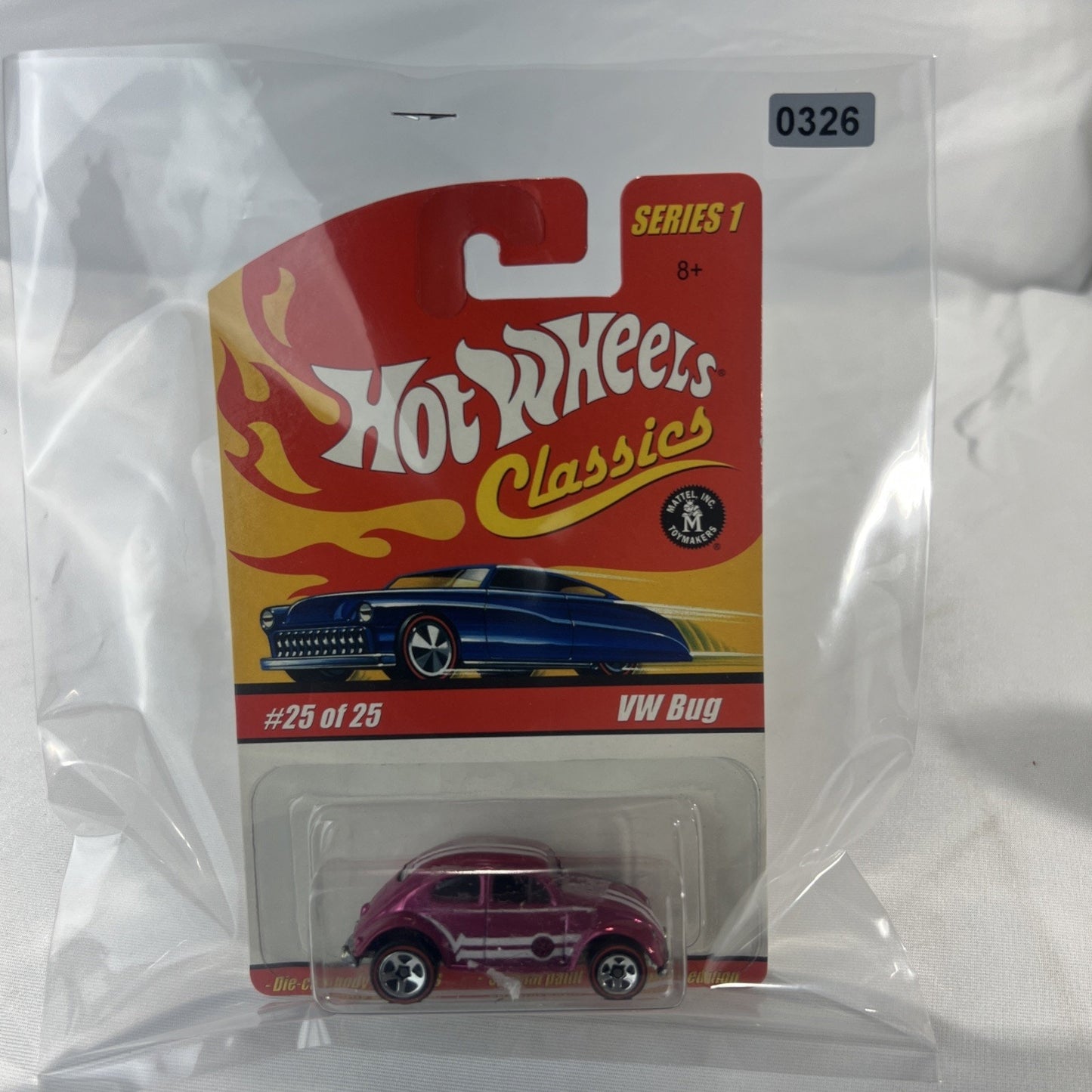 Hot Wheels Classics Series 1 2004 Pink VW Bug Toy Car #25/25 Volkswagen Mattel