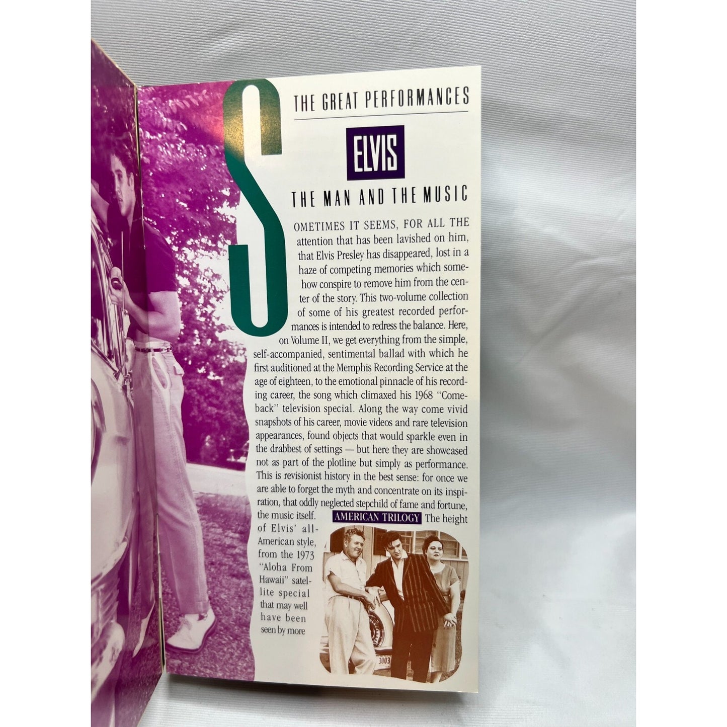 Elvis The Great Performances VHS The Man and The Music Tested Video Tape Used