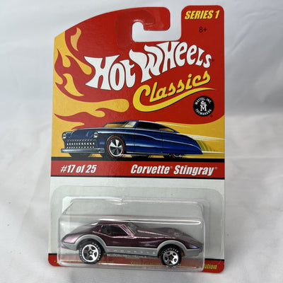 Hot Wheels Classics Corvette Stingray Purple Vintage Diecast Car Toy New