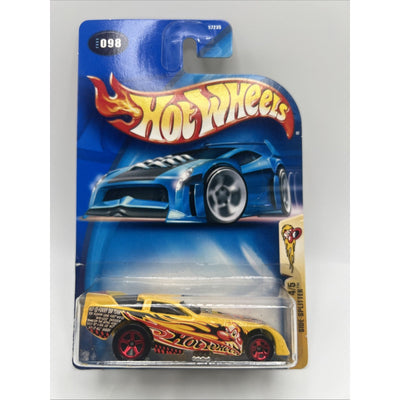 Hot Wheels 2003 Crazed Clowns Side Splitter 4/5 Collector #098 Yellow Drag Race
