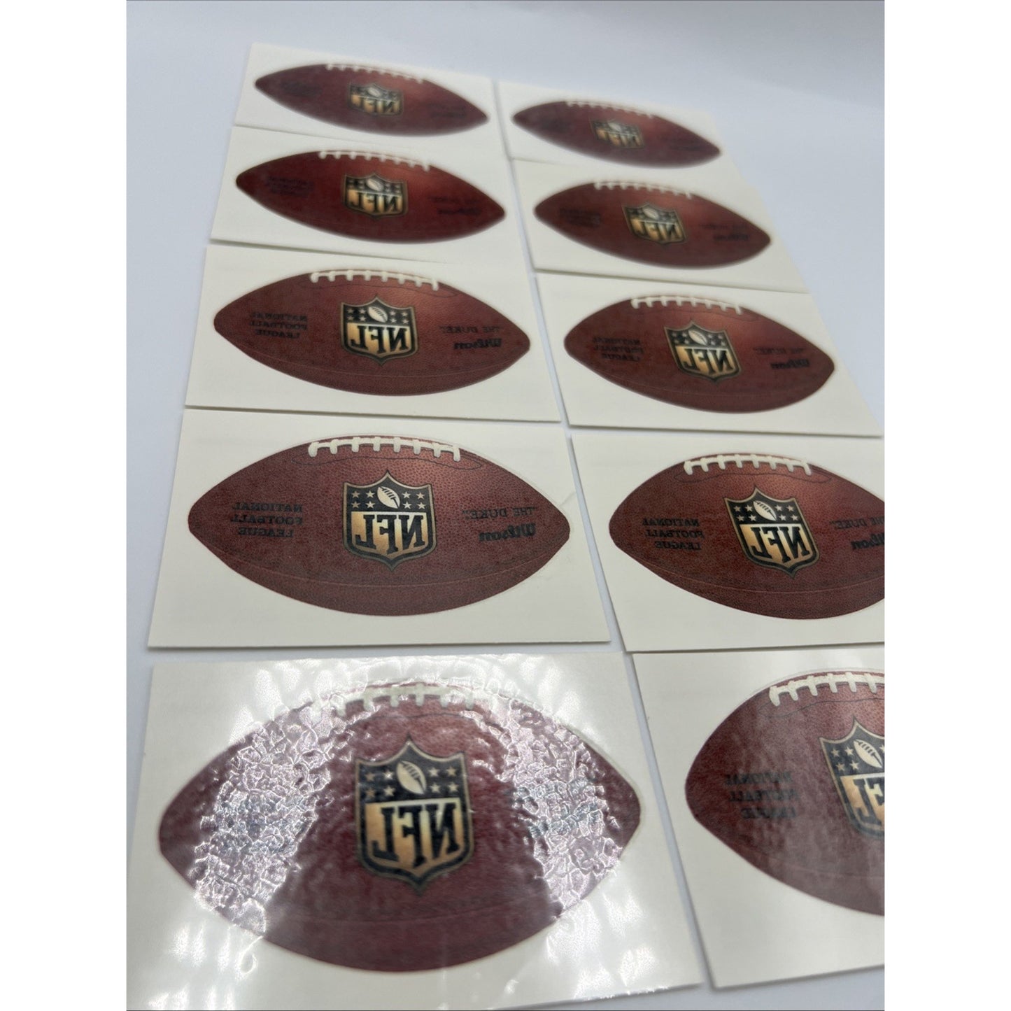 NFL 10 Pack Temporary Tattoos Face & Body Football Ball Sport Tattoo Wilson