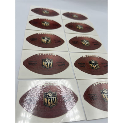 NFL 10 Pack Temporary Tattoos Face & Body Football Ball Sport Tattoo Wilson