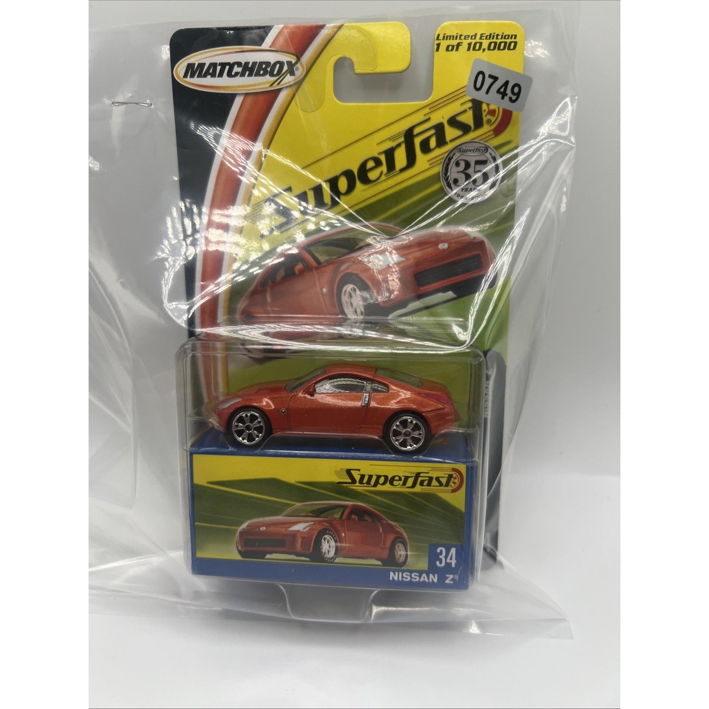 2004 Matchbox Superfast #34 Orange Nissan Z 350 350z Die Cast Car Model