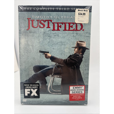 Justified: The Complete Third Season (DVD, 2012) Brand New Sealed