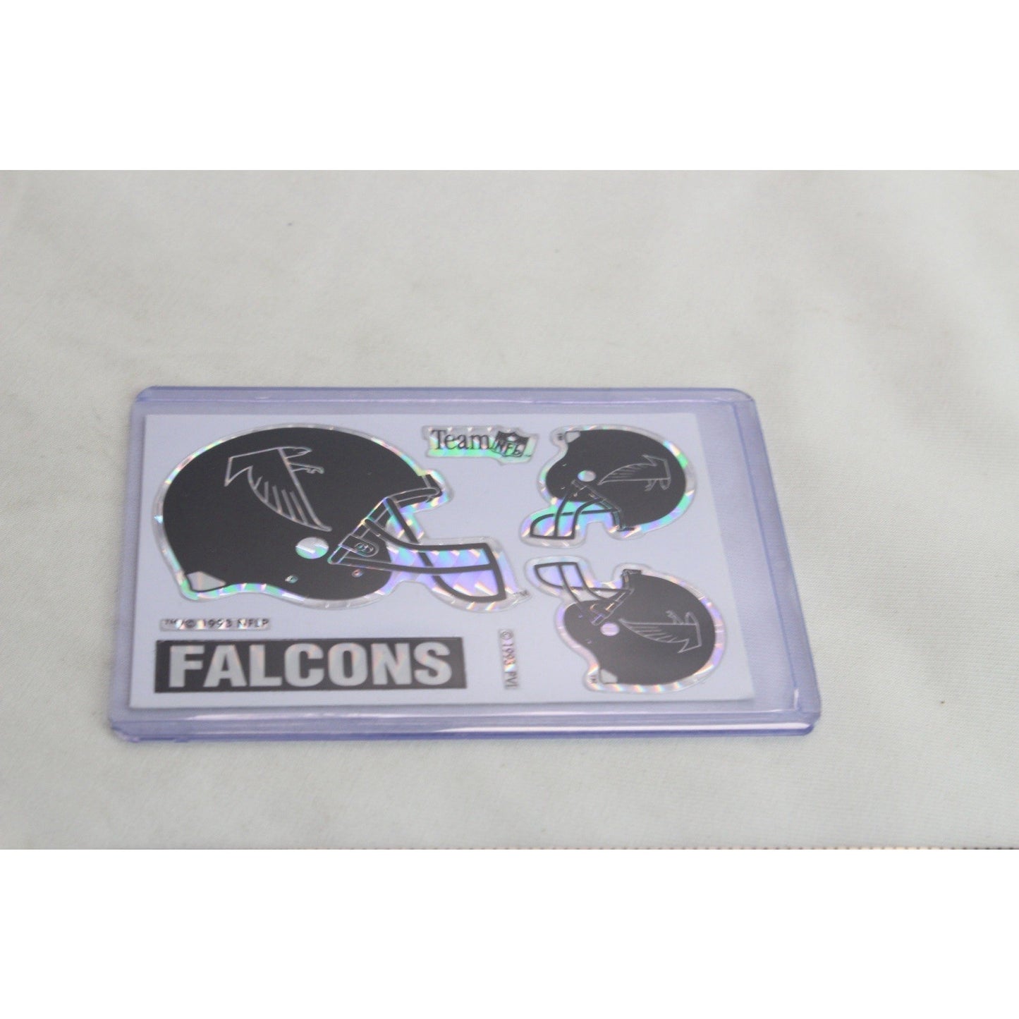 1993 Atlanta Falcons Holographic Prism Vending Machine Team NFL Sticker Vintage