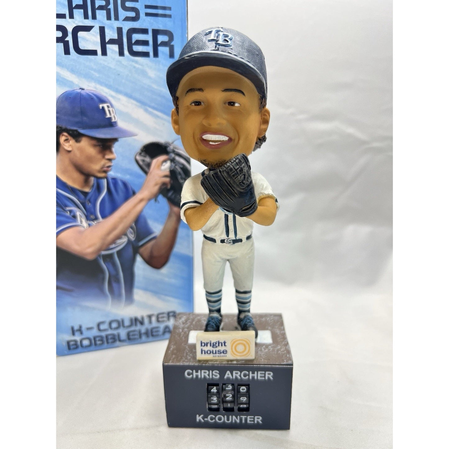 2016 Tampa Bay Rays Chris Archer K-Counter Bobblehead Florida Baseball Bobble