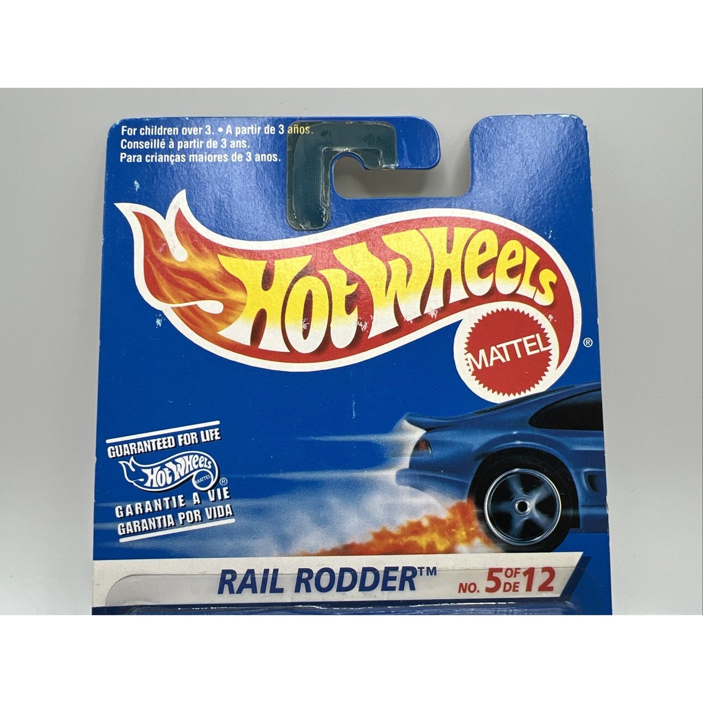 Hot Wheels RAIL RODDER Error Card 1996 First Editions #5 Black Train Mistake