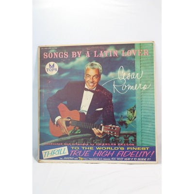 Songs by a Latin Lover Cesar Romero Record Audio Tested Video Music Album Used