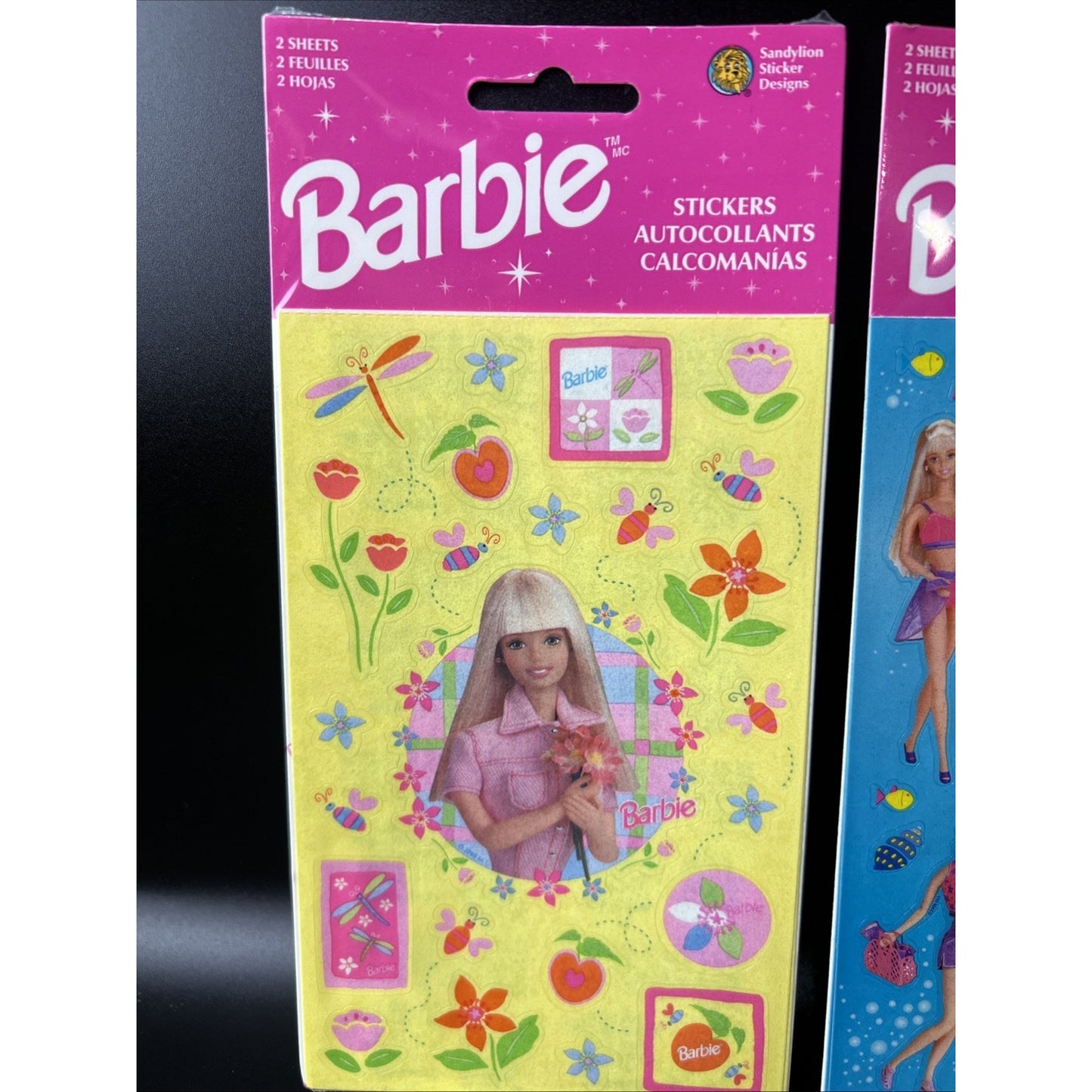Vintage 1998 Barbie Sandylion Stickers Autocollants New Sealed Mattel Rare Set
