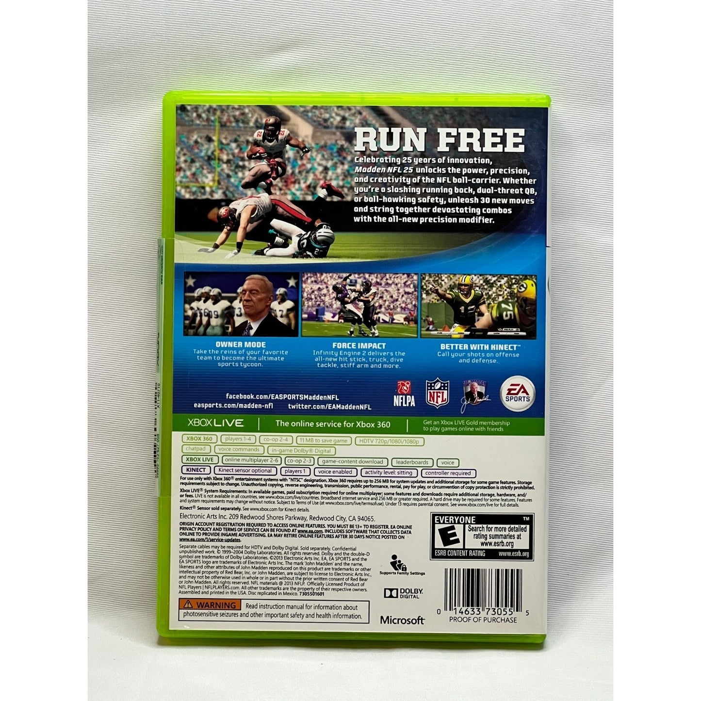 Madden NFL 25 Xbox 360 Tested Video Game Used