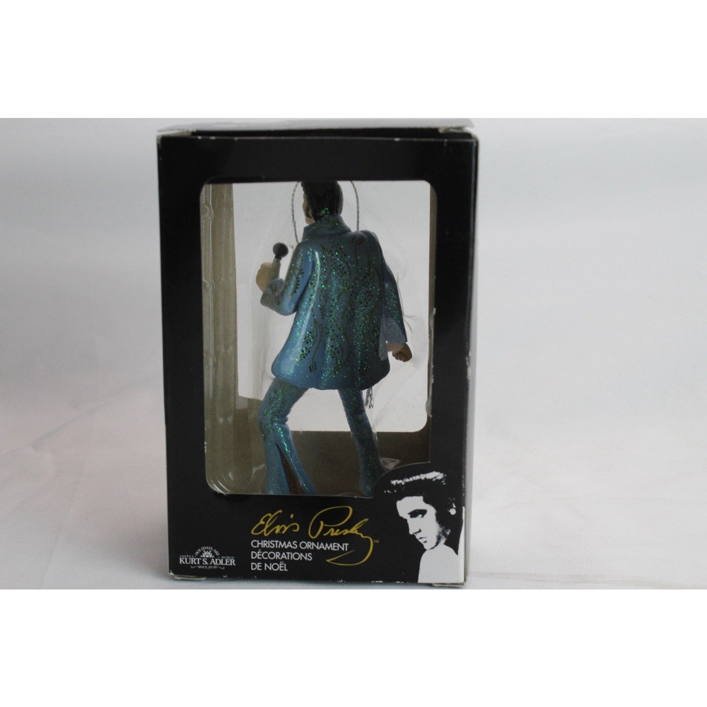 Elvis Presley Christmas Ornament Blue Suit with Microphone Kurts Adler New