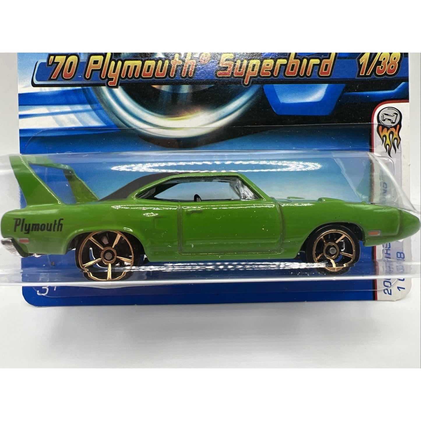 2006 Hot Wheels 70 Plymouth Superbird 1/38 Green Ultrafast Wheels Muscle Car