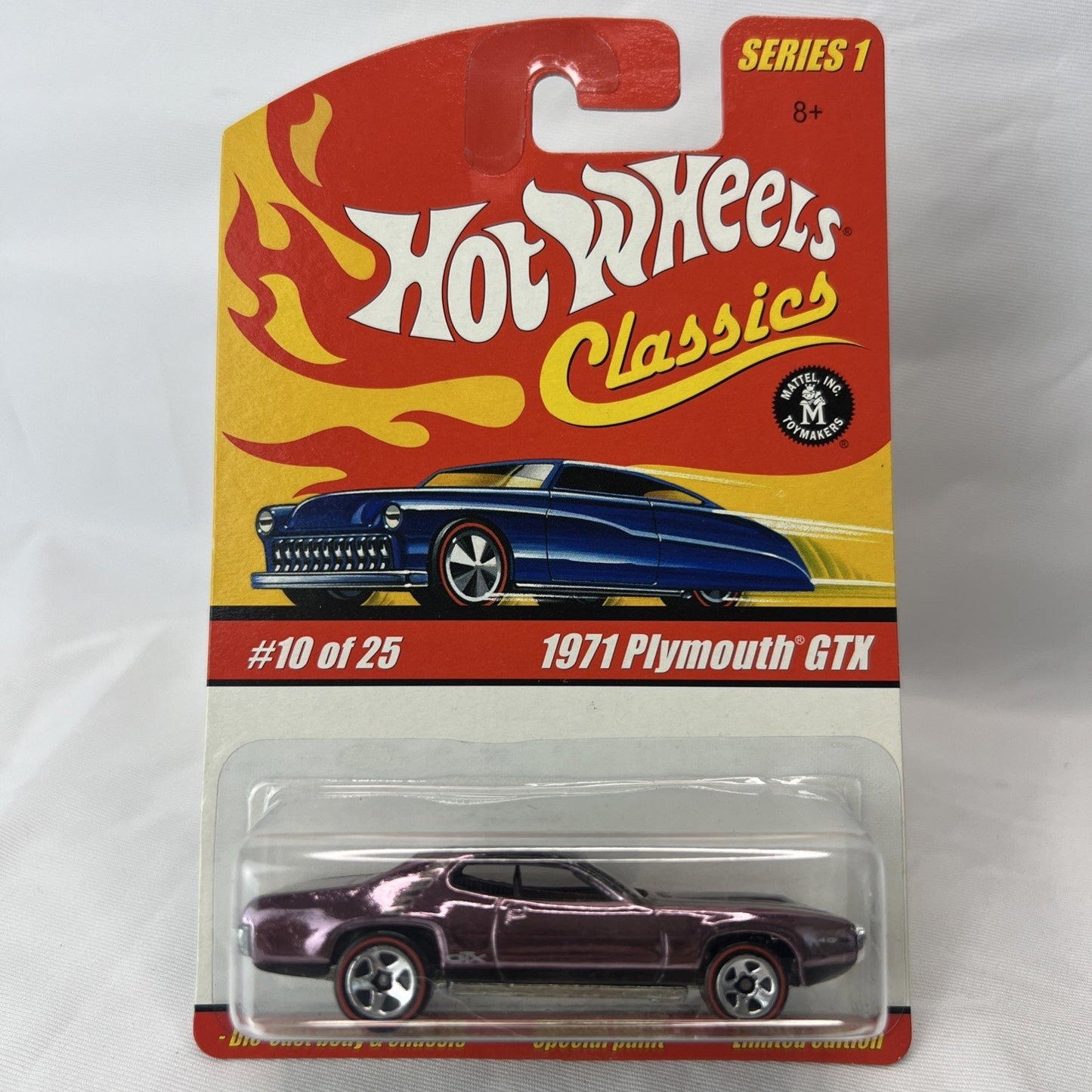Hot Wheels Classics Series 1 - 1971 Plymouth GTX Pink Die Cast Car