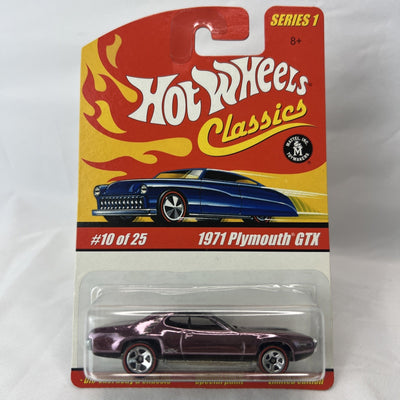 Hot Wheels Classics Series 1 - 1971 Plymouth GTX Pink Die Cast Car