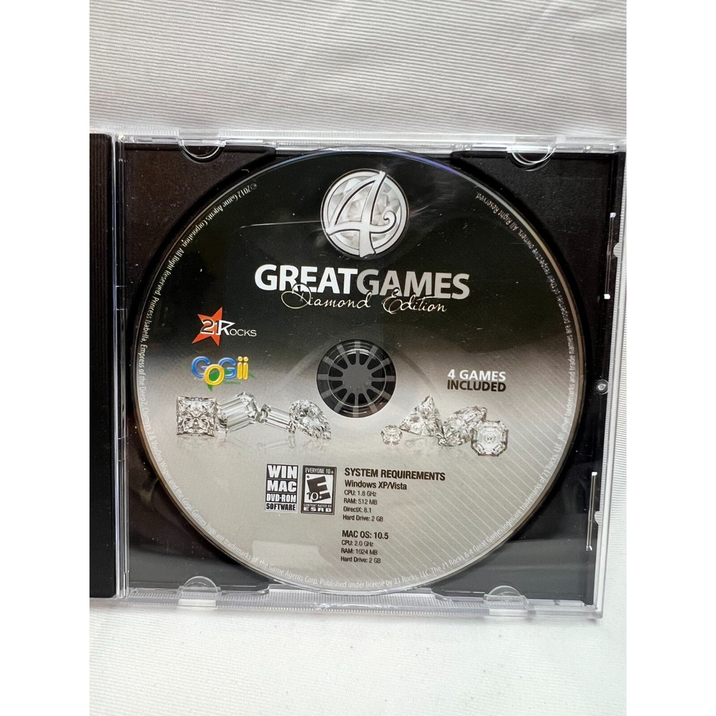4 Great Games Gogii's Diamond Edition 4 Pack PC Tested Video Game Used