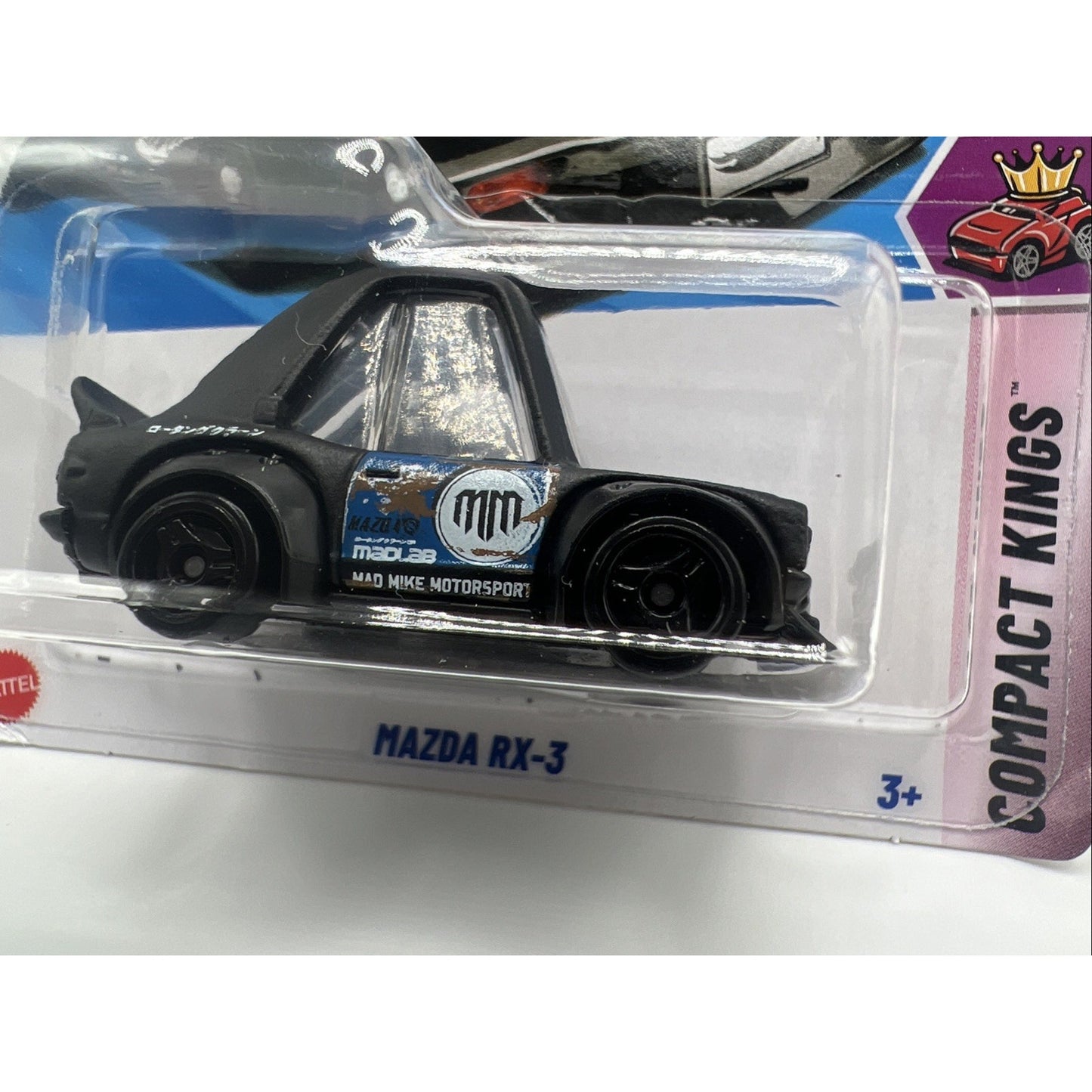 2025 Hot Wheels Mazda RX-3 Tooned Black Compact Kings Mainline