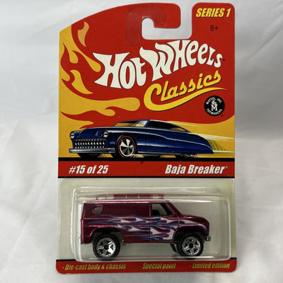 Hot Wheels Classics series 1 Baja Breaker In Pink Rare Color Die Cast #15 Of 25