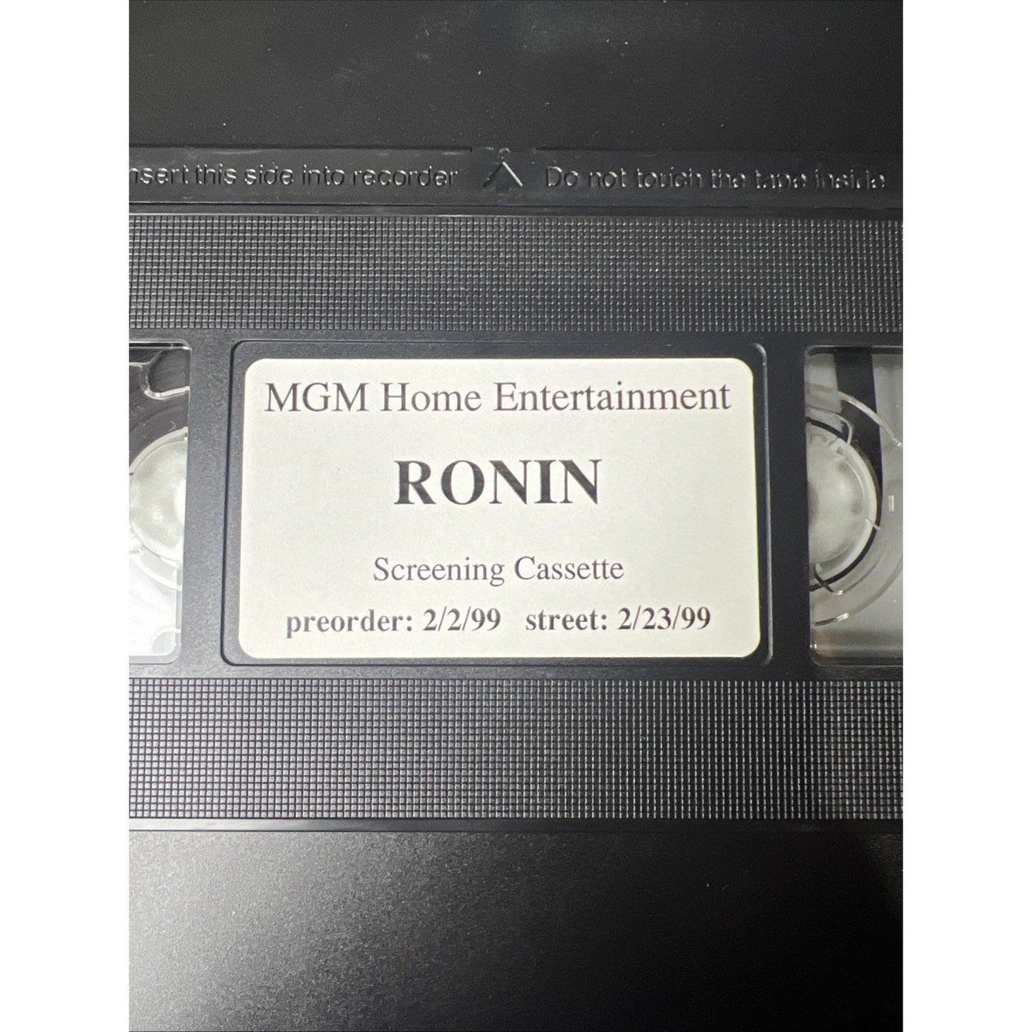 Ronin - Robert De Niro VHS RARE Full Length Screening Cassette Tape MGM Demo