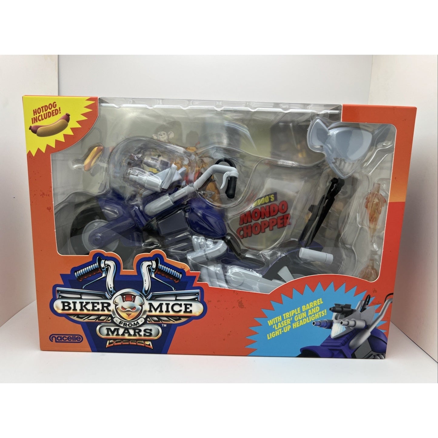 Nacelle Biker Mice From Mars Mondo Chopper Bike Set New Rare Sealed In Box Toy