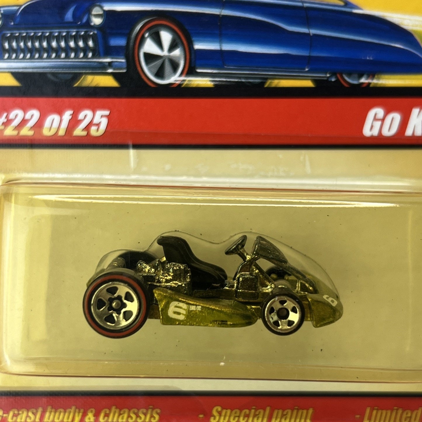 Hot Wheels Go Kart Car Classics Car #22 of 25 Series 1 Gold Flames Die Cast Rare