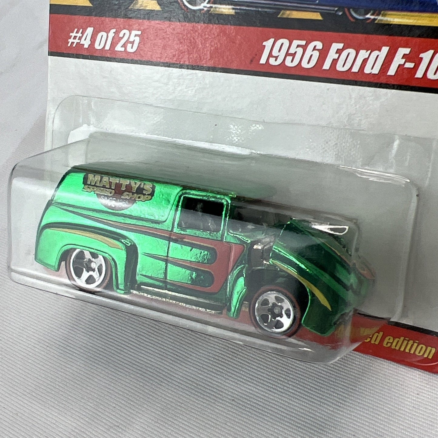 Hot Wheels Classics Series 1 #4 of 25 Green 1956 Ford F-100 Rare Color Die Cast