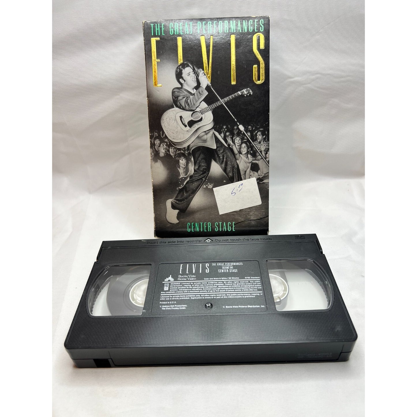 Elvis The Great Performances Center Stage VHS Tested Video Tape Used