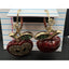 Betsey Johnson Back To School Red Apple Crystal Mismatch Fruit Drop Earrings Set