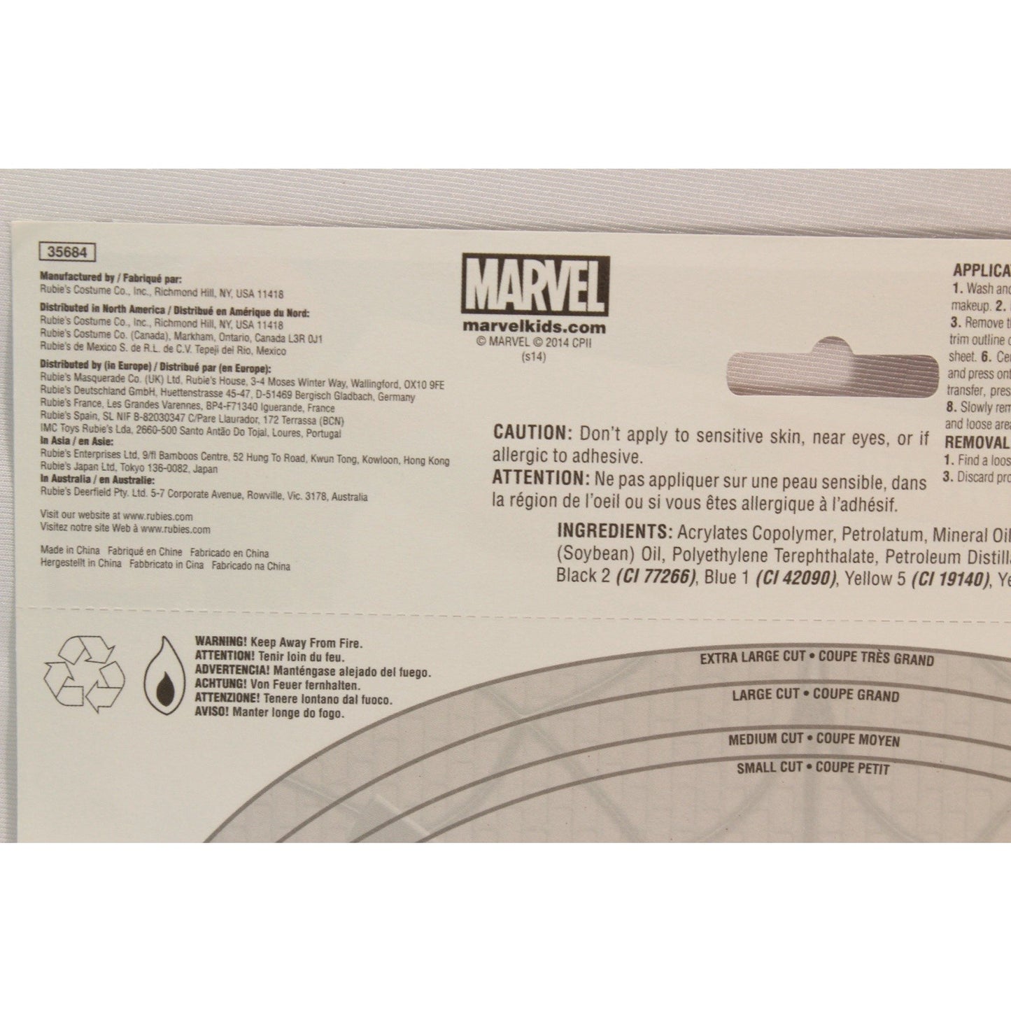 Marvel Spider-Man Super Hero Kids Face Temporary Tattoo Fun Easy Safe Peel Off